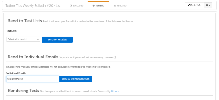 Testing your Pardot Emails - Tether